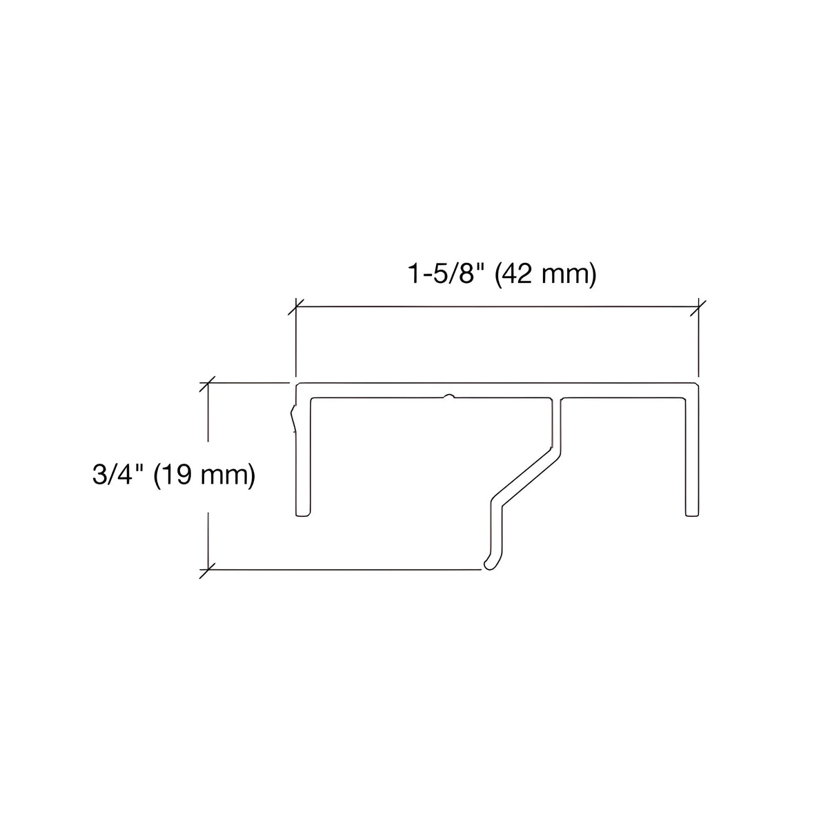 Fallbrook Matte Black Center Pivot Door Frame Filler 236" Length