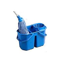 Double Bucket with Cone Wringer, Blue, 15L- 1 Ea