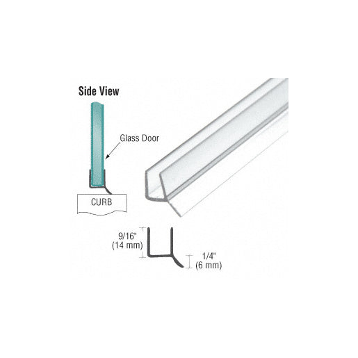 CRL Dual Durometer PVC Seal and Wipe for 3/8" Glass – Durable Shower Door Bottom Seal with Soft Fin for Water Protection