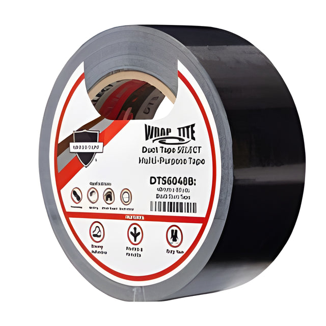 Duct Tape, Black, 6 mil, 48 x 55- 24 Rolls / Case