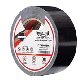 Duct Tape, Black, 6 mil, 48 x 55- 24 Rolls / Case