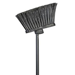 Duo-Angle Broom, 10" with 48"Handle ,Black - 6/ Case