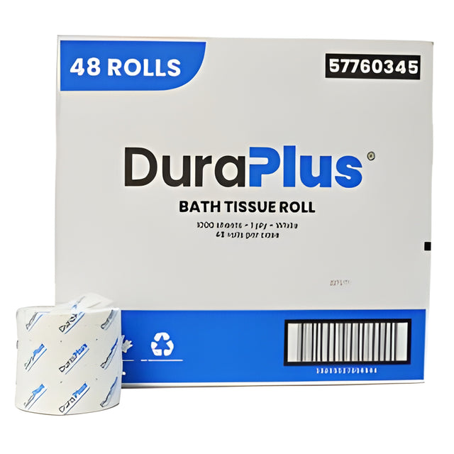 DuraPlus Standard Bathroom Tissue,1 Ply, 1000 sheets / Roll- 48 Rolls / Case
