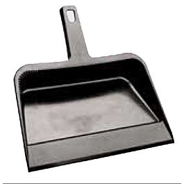Dust Pan, Black, 12", Plastic- 1 Ea