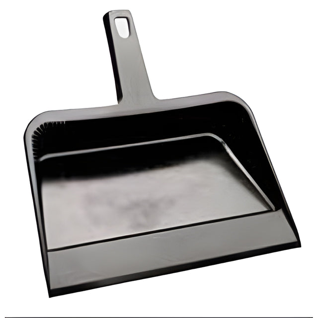 Dust Pan, Black, 12", Plastic- 1 Ea
