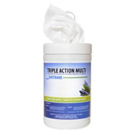 Dustbane Triple Action Multi Cleaner, Degreaser, Disinfectant - 120 Wipes x 6 Containers