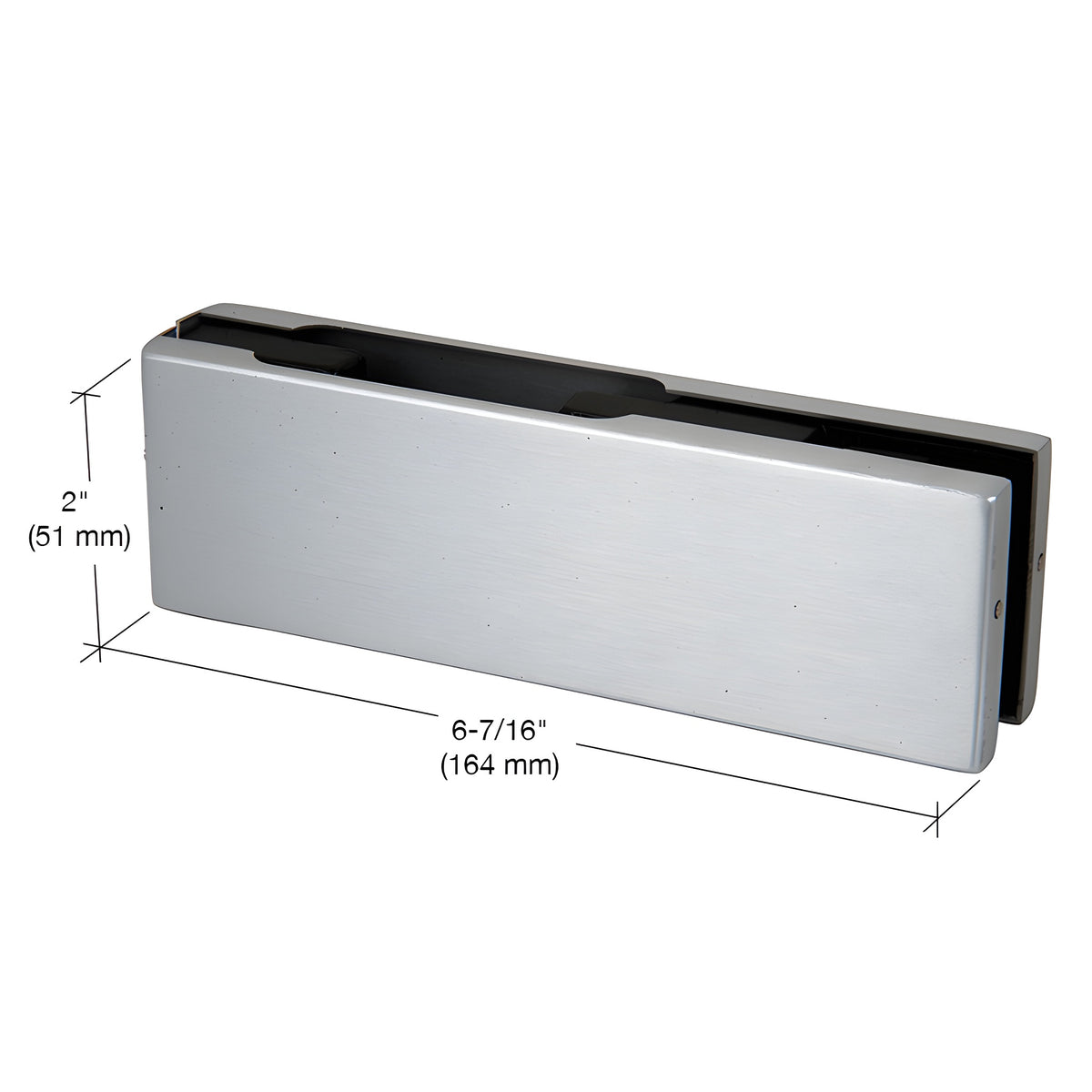 CRL Aluminum EUR Series Top or Bottom Patch Fitting - Less Insert
