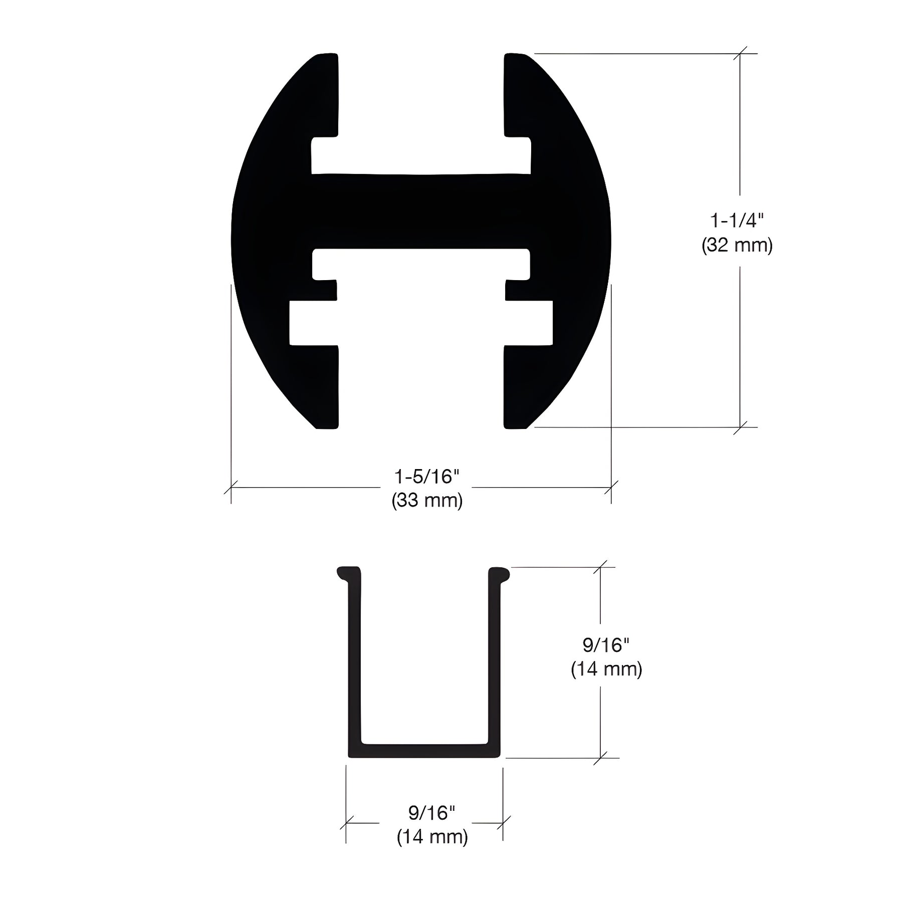 CRL Oil Rubbed Bronze 95" EZ-Adjust Shower Door Header Kit