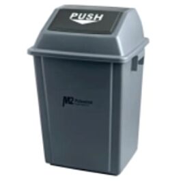 EZ-Push Garbage Container with Lid, 40 L- 1 Ea