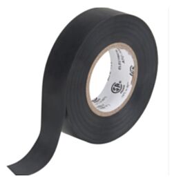 Electrical Tape, 19 mm x 18 m, Black, 7 mils - 1 Roll