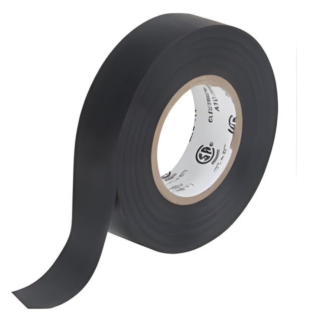 Electrical Tape, 19 mm x 18 m, Black, 7 mils