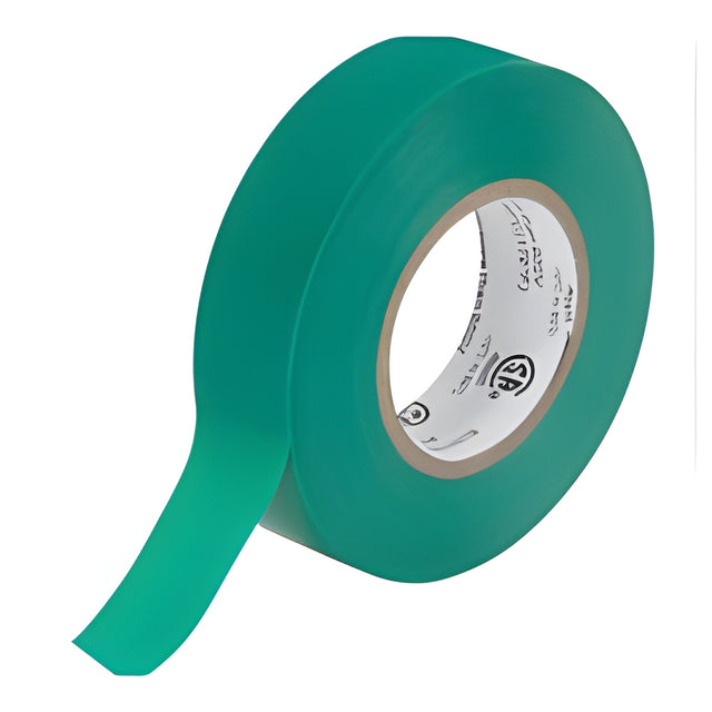 Electrical Tape, 19 mm x 18 m, Green, 7 mils
