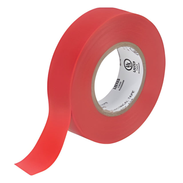 Electrical Tape, 19 mm x 18 mm, Red, 7 mils