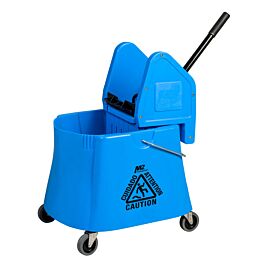 Elephant Mop Bucket with Down Press Wringer, Blue, 40 Quart- 1 Each
