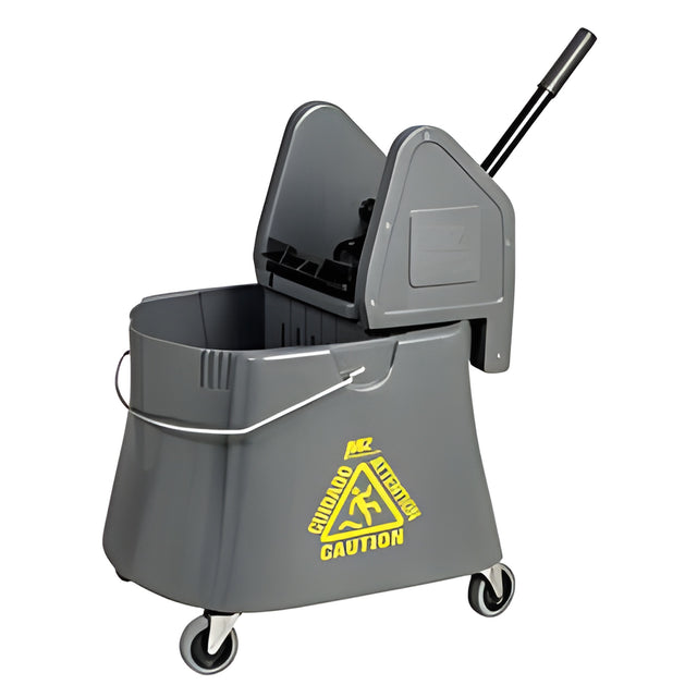 Elephant Mop Bucket with Down Press Wringer, Grey, 40 Quart