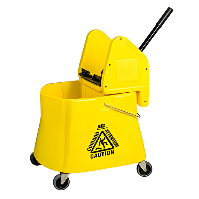 Elephant Mop Bucket with Down Press Wringer, Yellow, 40 Quart