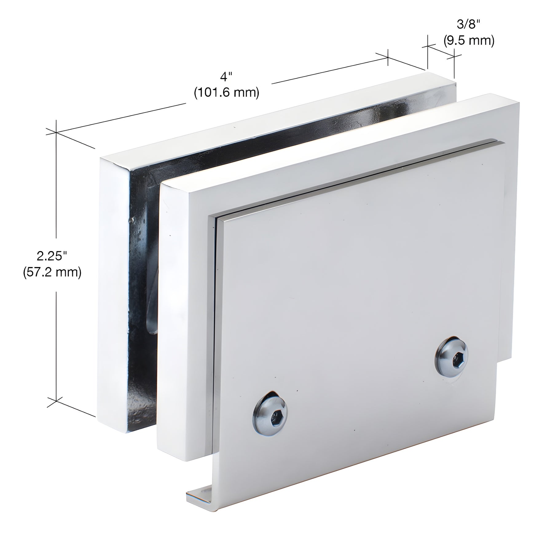 CRL Polished Chrome Square Cornered Rollers for Essence® Series Sliding System