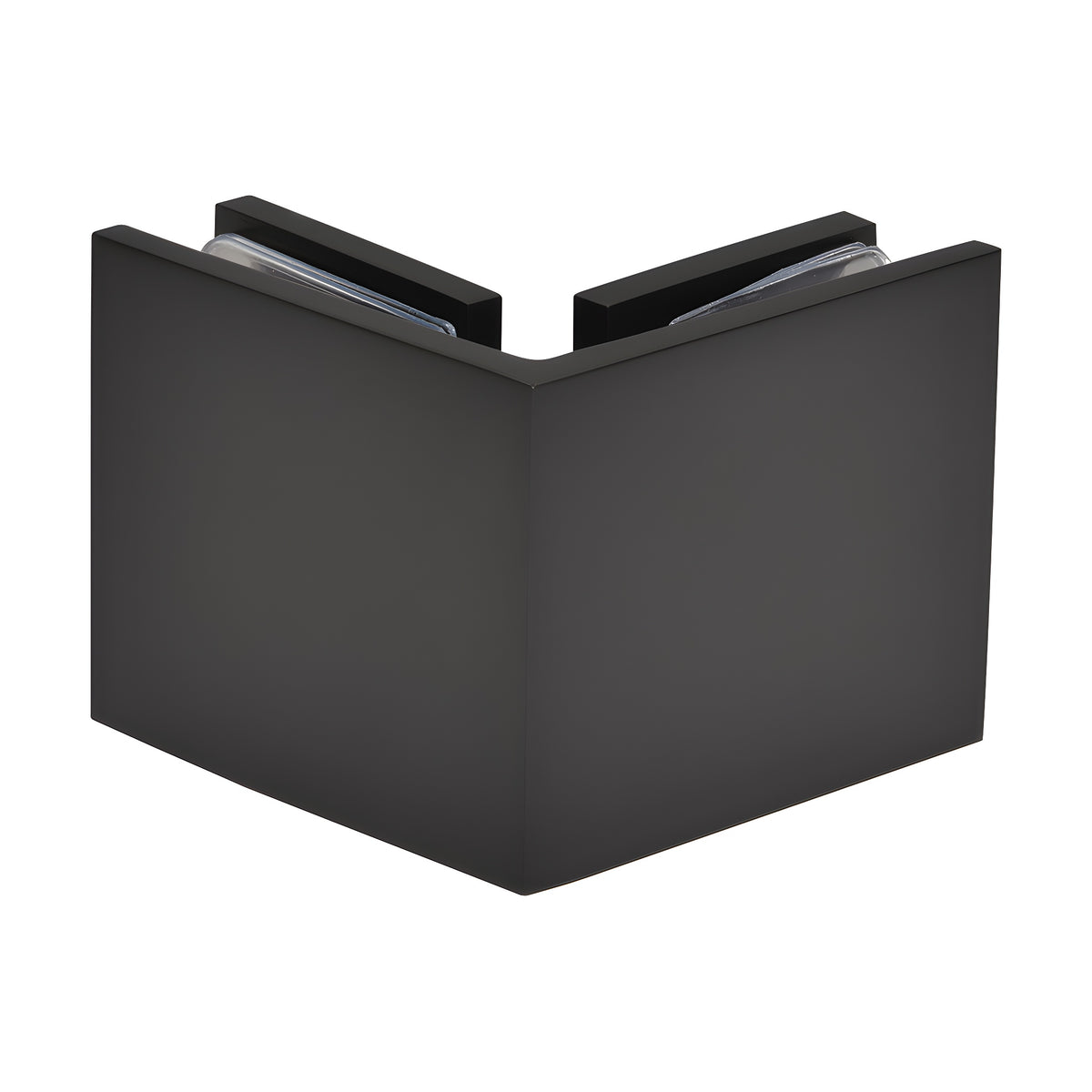 CRL Oil Rubbed Bronze Square 90 Degree Glass-to-Glass Clamp