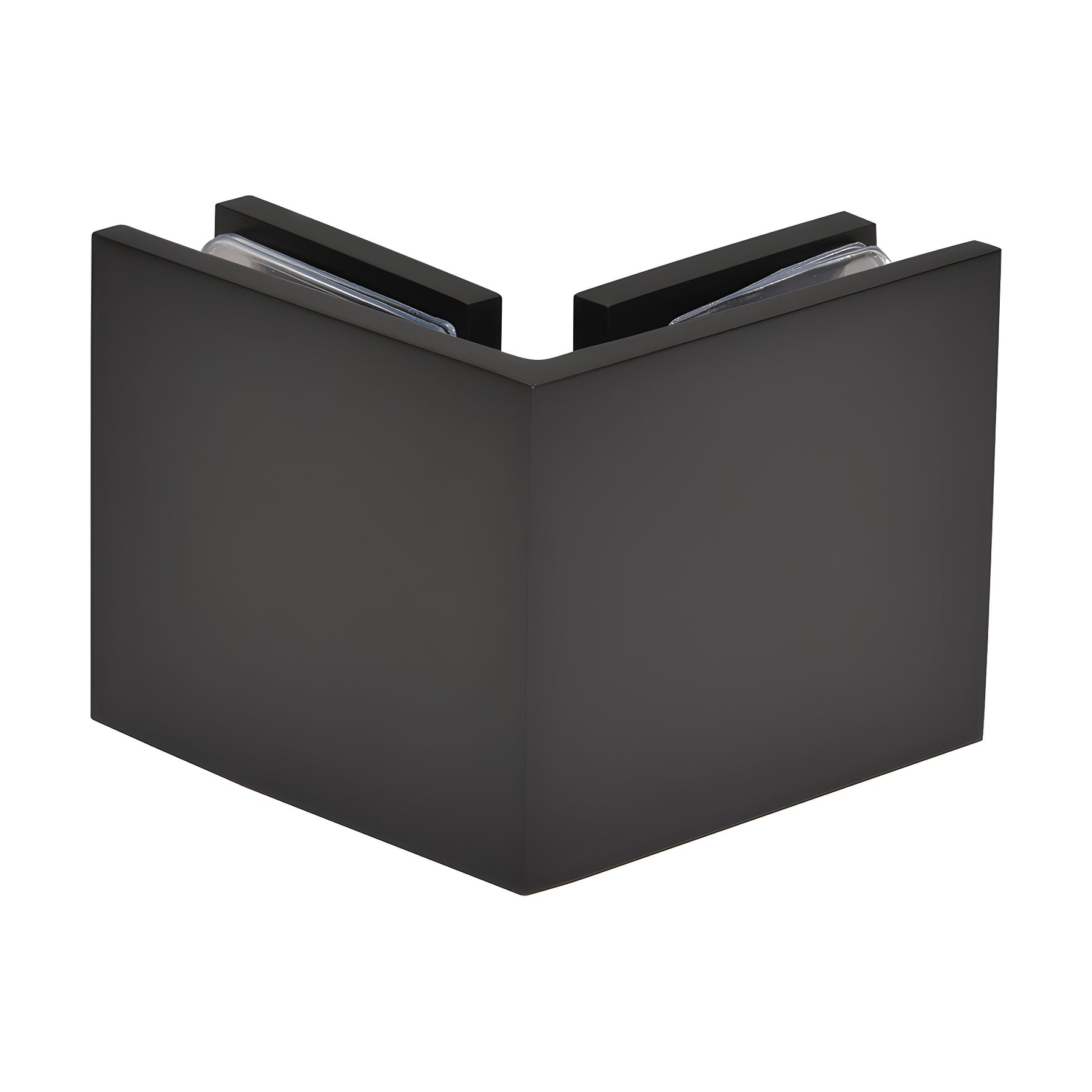 CRL Oil Rubbed Bronze Square 90 Degree Glass-to-Glass Clamp