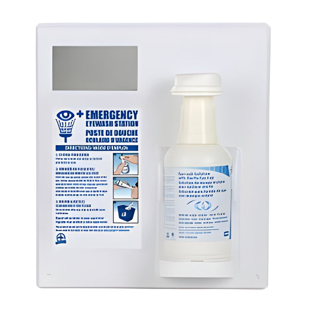 Eyewash Station with 500ml Eyewash, Eye Cup & Mirror