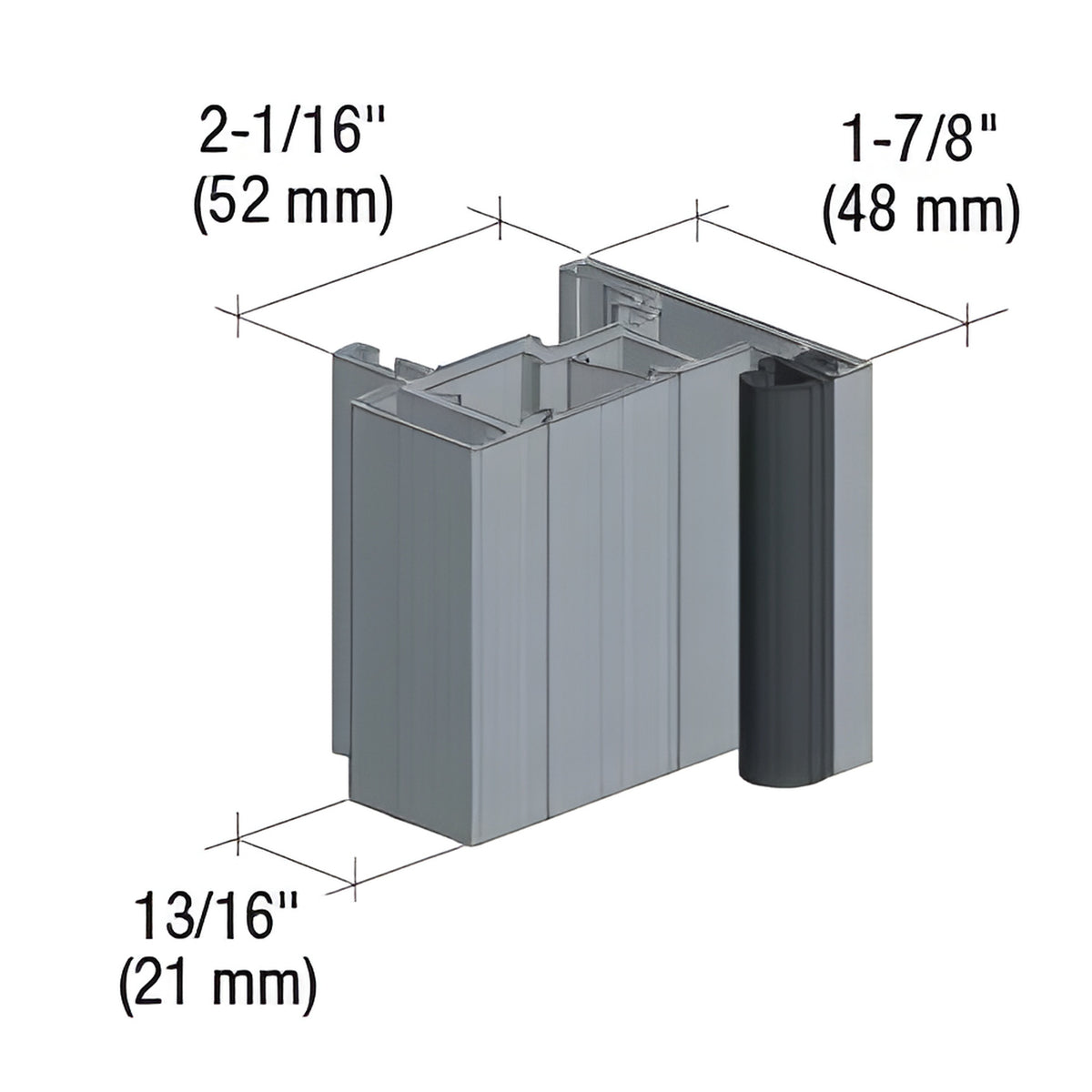 Fallbrook XL Matte Black Door Header/Jamb Set for Wall Jambs 43" Length