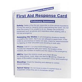 First Aid Response Card - 25 / Pack