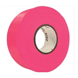 Flagging Tape, 1.1875" W x 164' L, Flourescent Pink - 1 Roll