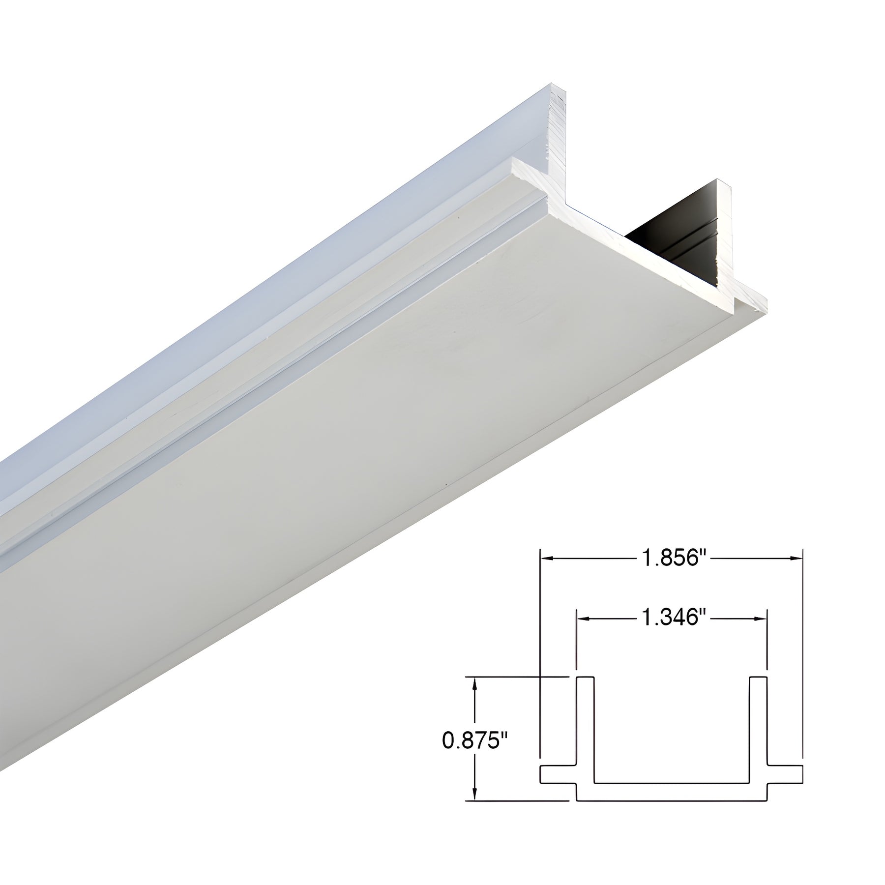 Satin Anodized Floor Mount Saddle for Low Profile Sidelite Rails - Custom Length
