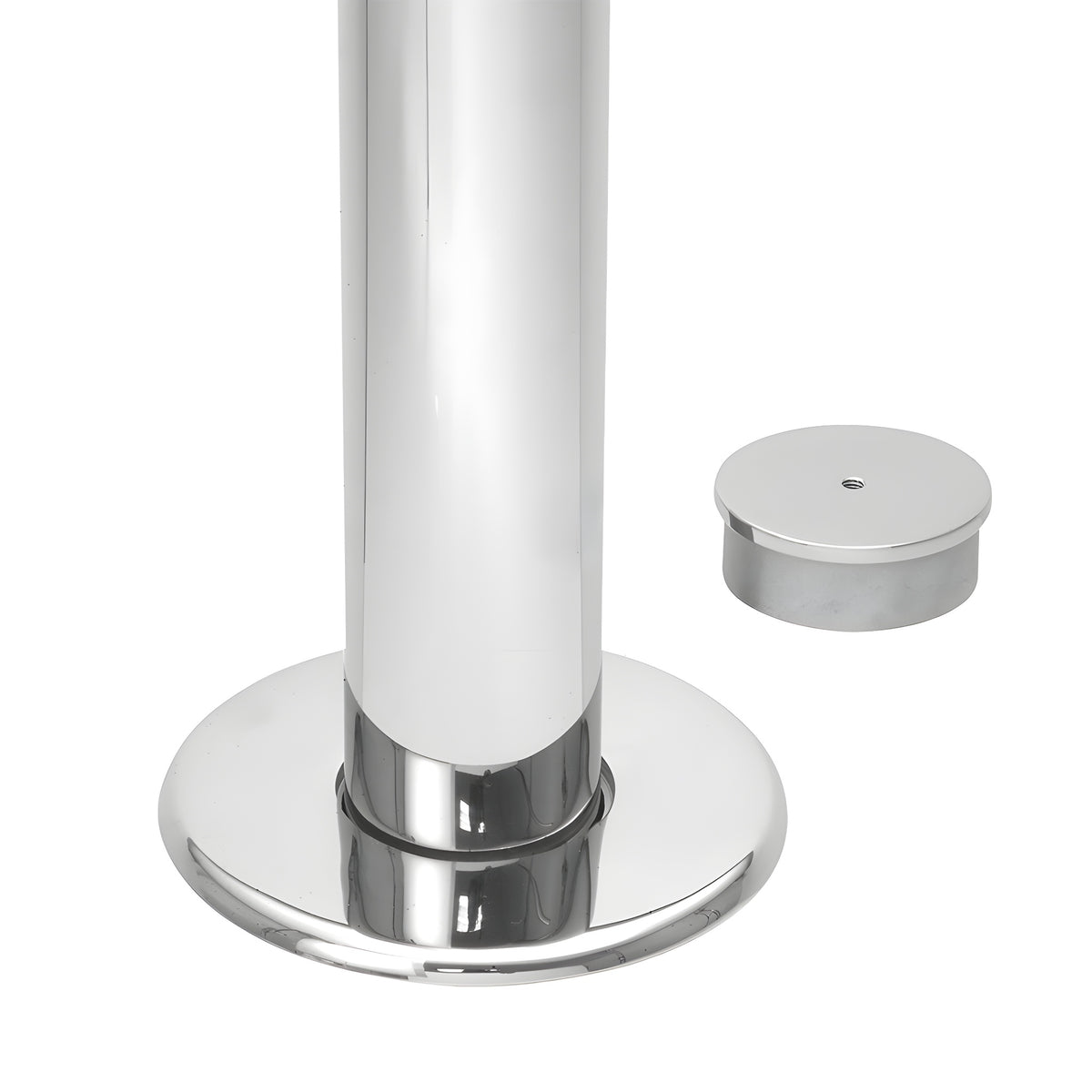 CRL Polished Stainless Floor Socket With Cap for 2" Tubing