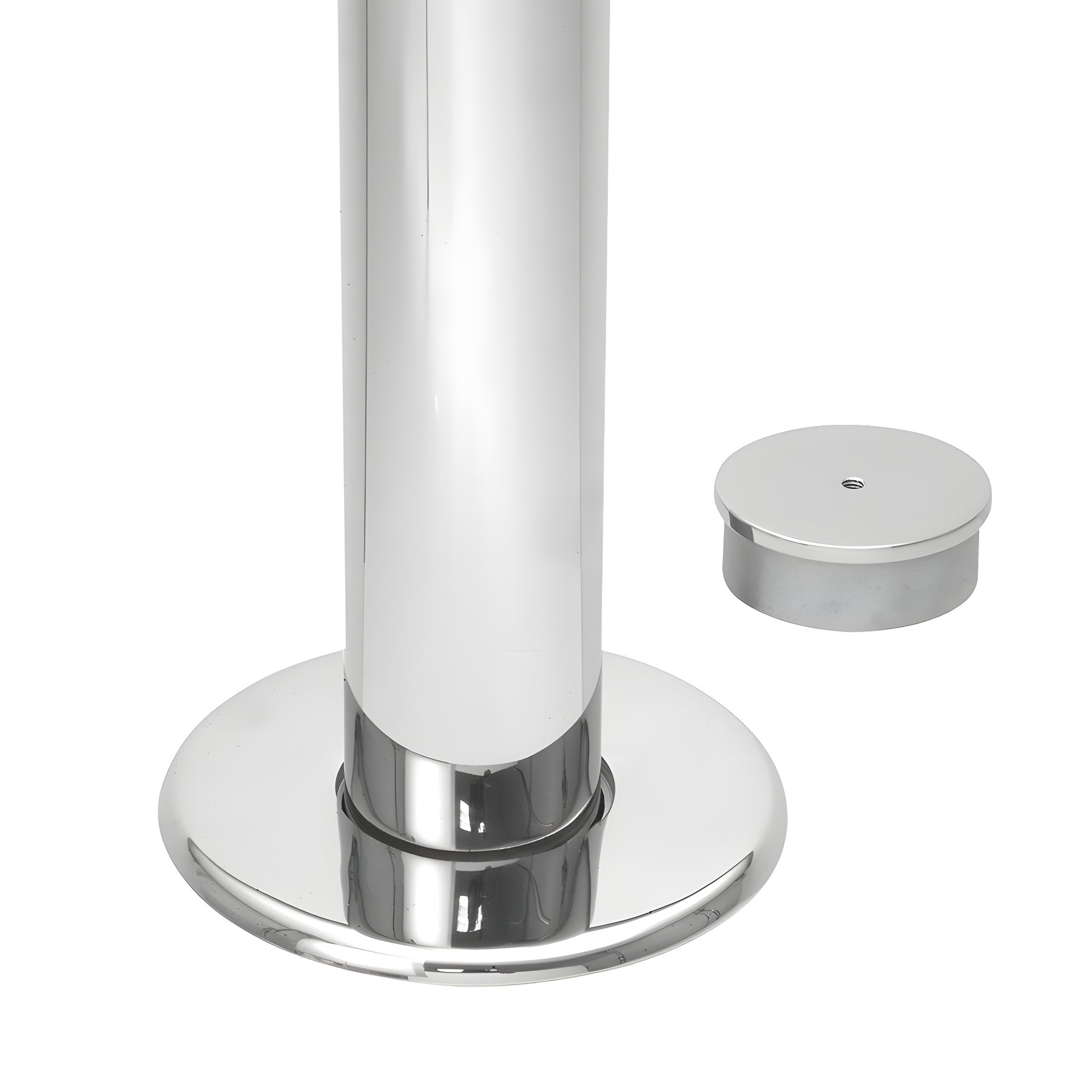 CRL Polished Stainless Floor Socket With Cap for 2" Tubing