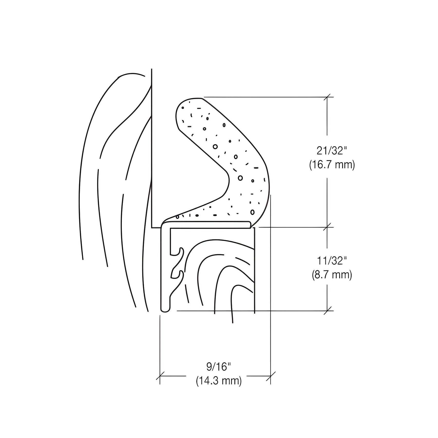 CRL Brown 97" E-Lon® Foam Tite® Weatherseal