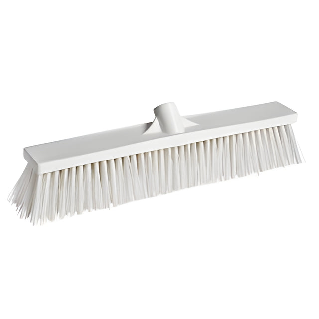 Foodservice Push Broom Head, White, 18"- 1 Ea