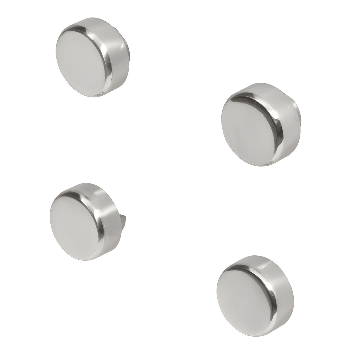 CRL Chrome Round Mirror Clip Set