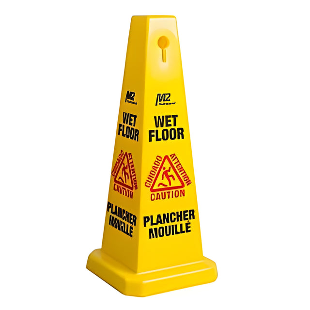 4-Sided Caution Sign, English / French, 26"