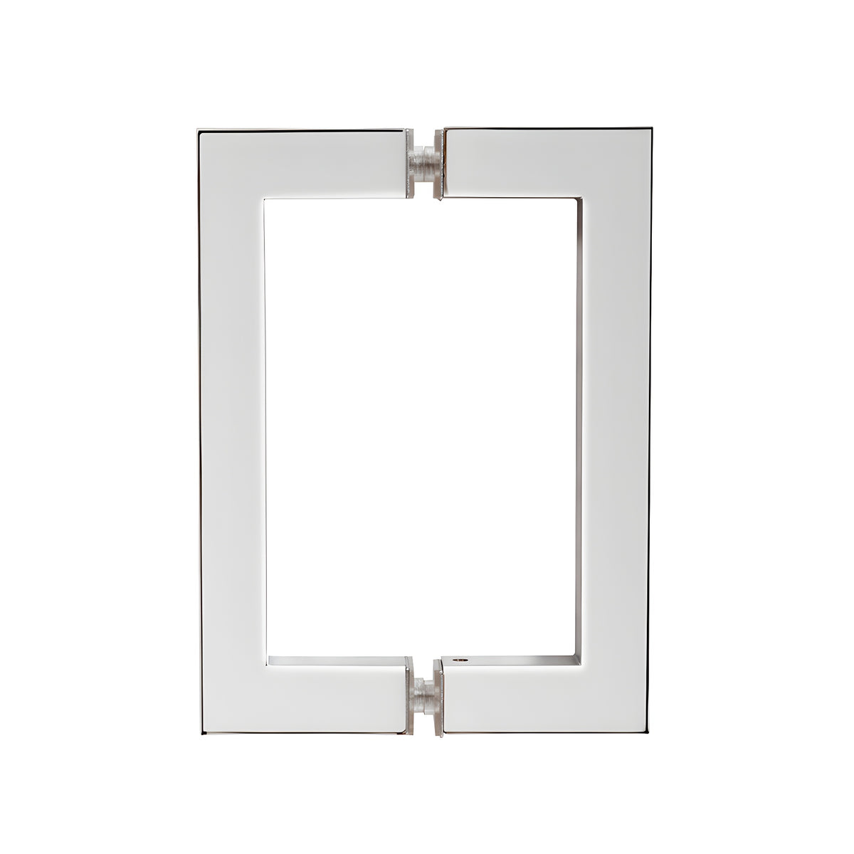 CRL Polished Chrome 6" x 6" SQ Series Square Tubing Back-to-Back Pull Handle