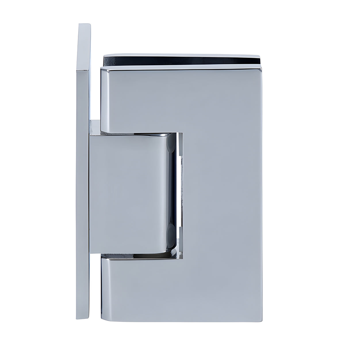 CRL Polished Chrome Junior Geneva 044 Series Wall Mount Offset Back Plate Hinge