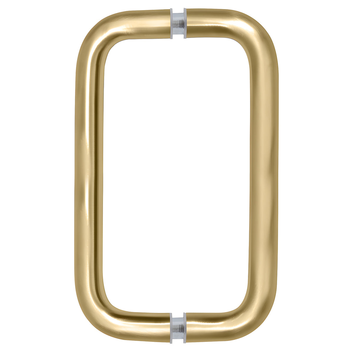 CRL Satin Brass 8" Back-to-Back Solid 3/4" Diameter Pull Handles Without Metal Washers