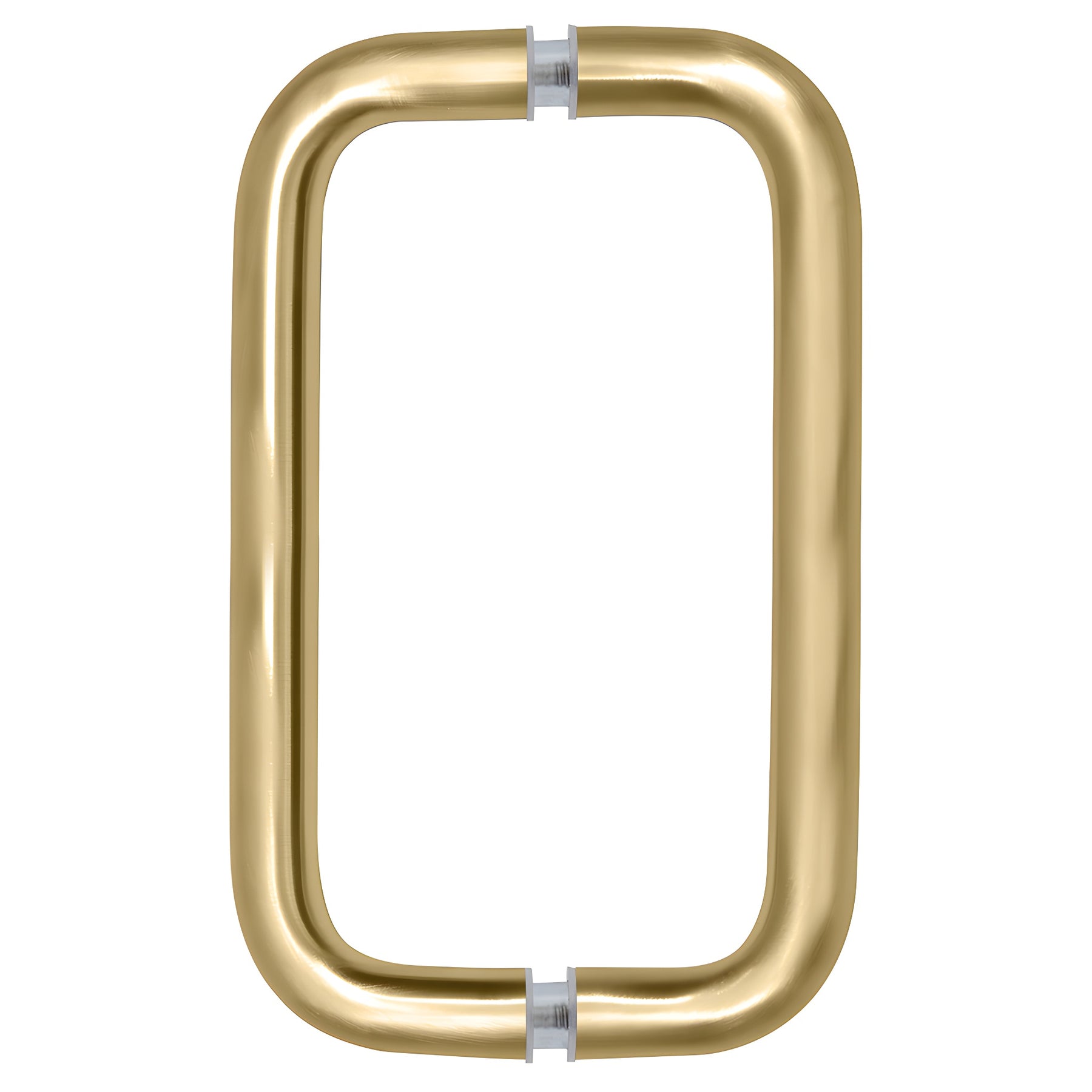 CRL Satin Brass 8" Back-to-Back Solid 3/4" Diameter Pull Handles Without Metal Washers