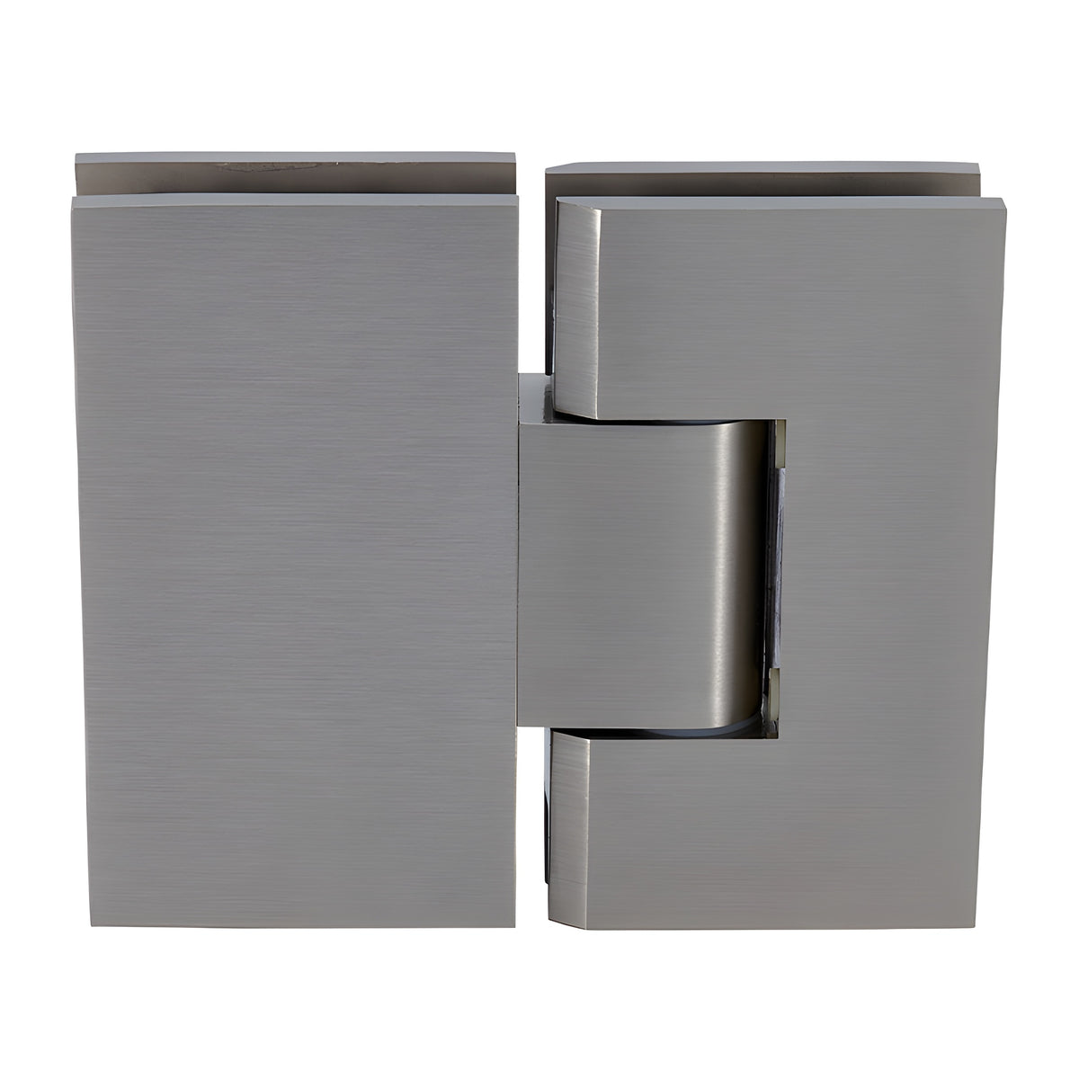 CRL Brushed Nickel Vienna 380 Series Adjustable 180 Degree Glass-to-Glass Hinge
