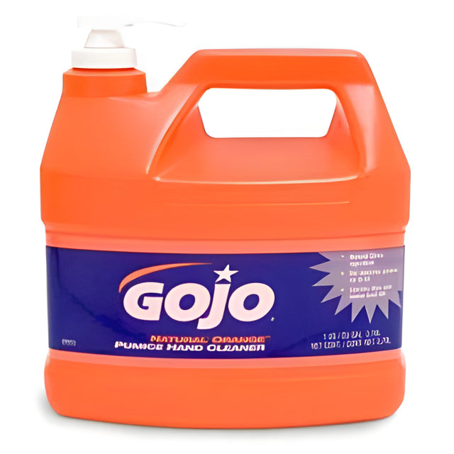 GOJO NATURAL ORANGE Pumice Hand Cleaner- 1 Gallon x 4 Pump Bottles / Case