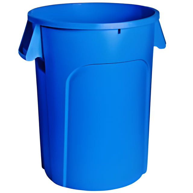 Garbage Container, 32 Gal, Blue- 1 Ea, 32 Gallon