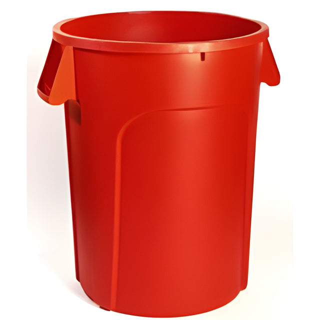 Garbage Container, 32 Gal, Red- 1 Ea, 32 Gallon