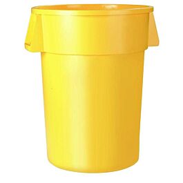 Garbage Container, 32 Gal, Yellow- 1 Ea