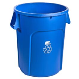 Garbage Container, 44 Gal, Blue / Recycling- 1 Ea