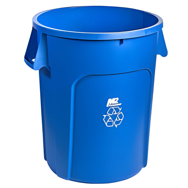 Garbage Container, 44 Gal, Blue / Recycling- 1 Ea, 44 Gallon
