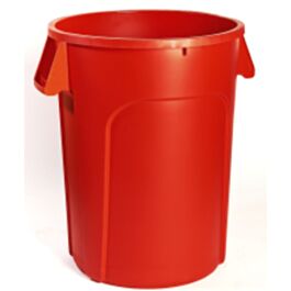 Garbage Container, 44 Gal, Red- 1 Ea