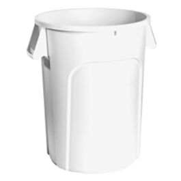 Garbage Container, 44 Gal, White- 1 Ea