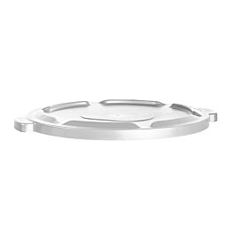 Garbage Container Lid, 32 Gal, White- 1 Ea