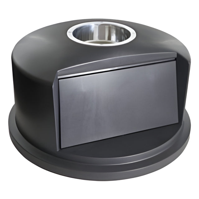 Garbage Container Lid, Dome Top, 32 Gal, Grey- 1 Ea, 32 Gallon