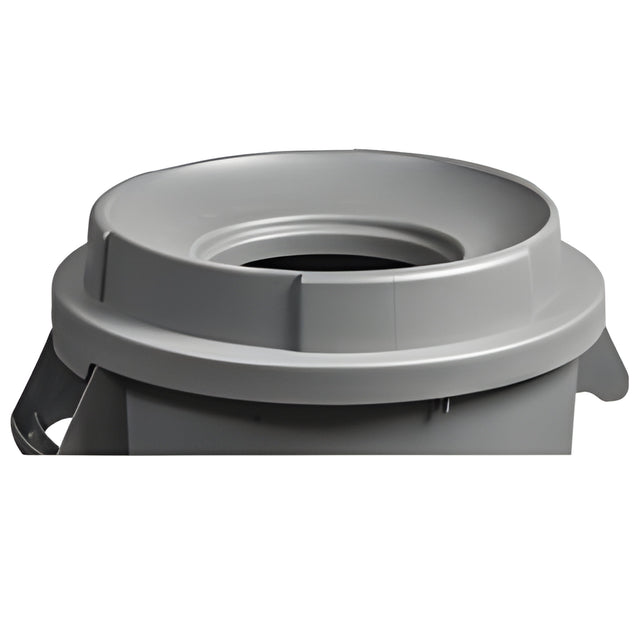 Garbage Container Lid, Funnel Top, 20 Gal, Grey- 1 Ea, 20 Gallon
